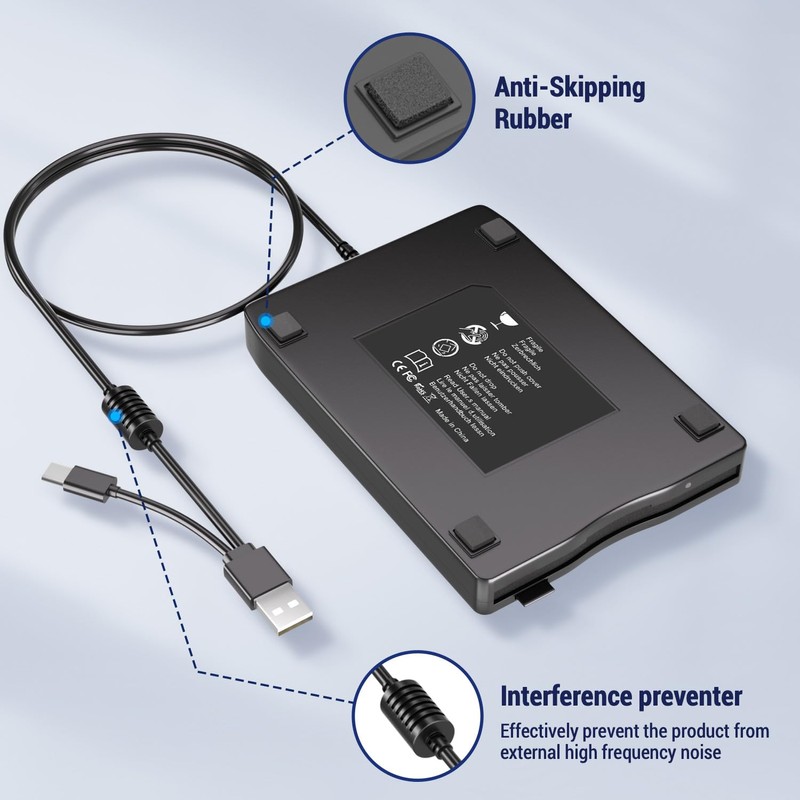MthsTec - Disquete USB externo de 3,5 pulgadas USB y