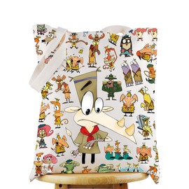 WZMPA Raj & Lazlo & Clam Tote Bag Chip and Skip Fans Gift Edward & Samson Shoulder Bag Mr. Slinkman & Squirrel Scouts Merch, Raj & Lazlo Tg, Large