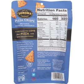 Sonoma Creamery Cheese Crisps Tomato Basil Pizza 2 oz (Pack of 6)