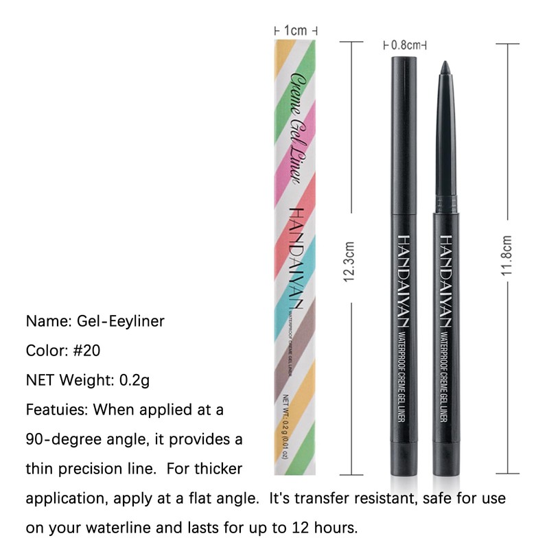 Coloured Eyeliner Eyeliner Pencils, Long-Lasting Eye Liners Waterproof Eyeliner Pencils