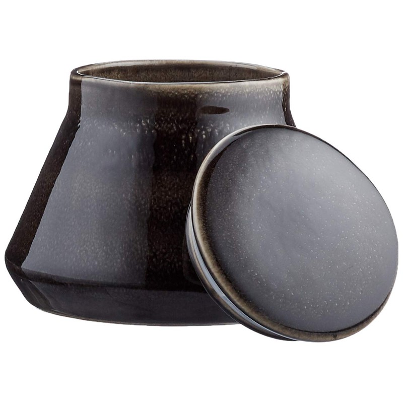 Sagaform Nature Jar With Lid Small, Black, Stoneware, 14x14x10cm