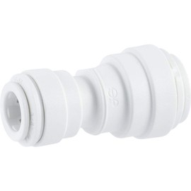 John Guest Speedfit 3/8 Inch OD x 1/4 Inch OD Reducing Union, Push to Connect Plastic Plumbing Fitting, PP201208WP