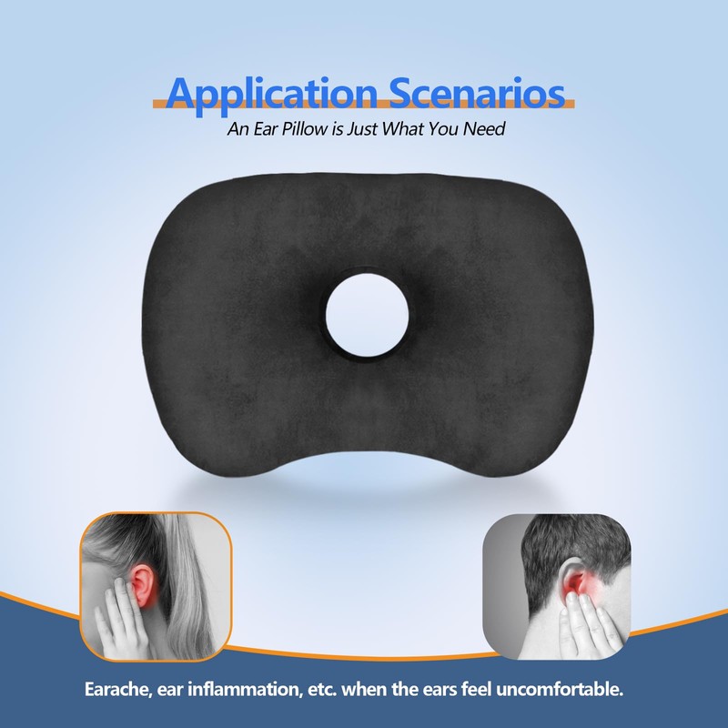 Swaycy Ear Piercing Hole Pillows Side Sleeper Pillow with an