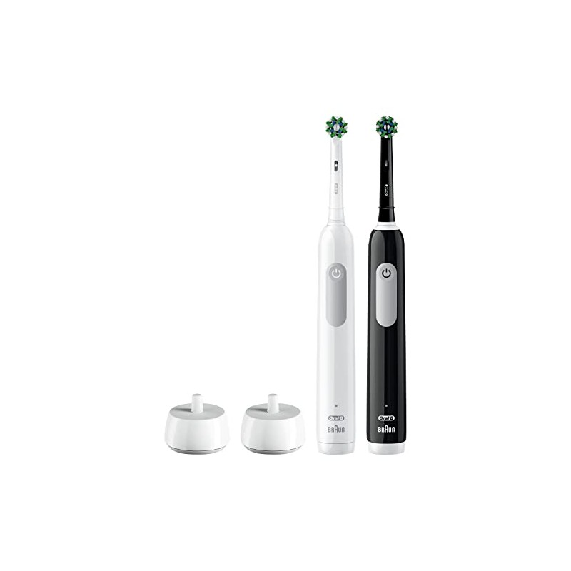 Oral-B Pro 1000 CrossAction Electric Toothbrush, Black and White, 2