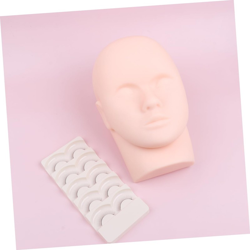 Minkissy Professional Eyelash Extensions Kit Lash Grafting Practice Model Head