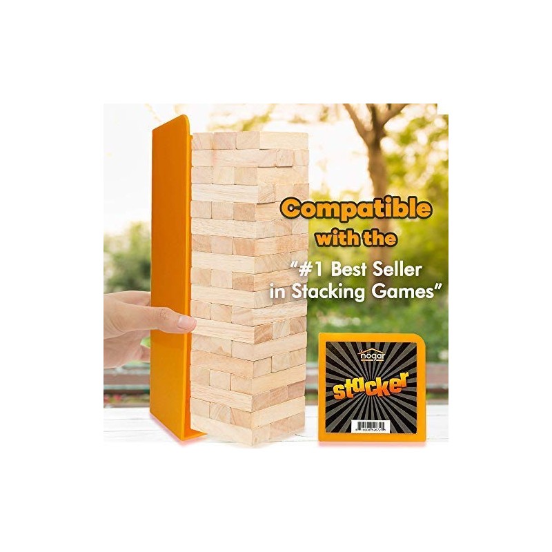 Hogar Wood Block Tower Stacking Tray Game Accessory Ages 6