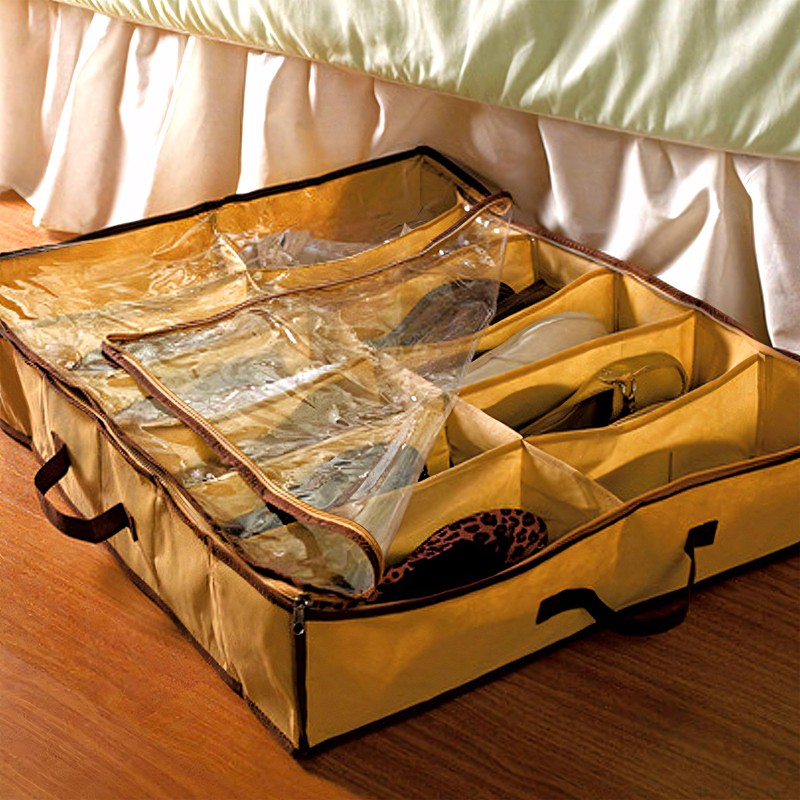 Retoo Underbed Storage Box for Shoes, Foldable Underbed Storage Boxes,
