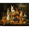 Oil Painting Kits for Adults, a Group of Rabbits Eating