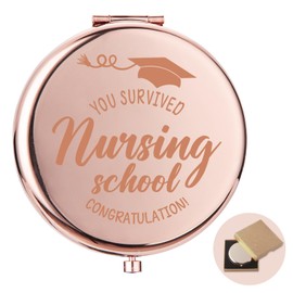 Lcoanriut Nurse Graduation Gifts for Her, Nurse Graduation Compact Mirror for Purses, School Nurse Gifts for Women