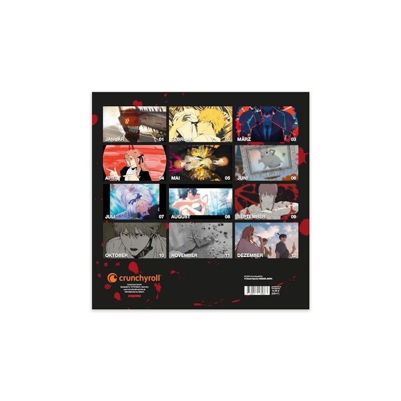 Crunchyroll - Chainsaw Man - Wandkalender 2025