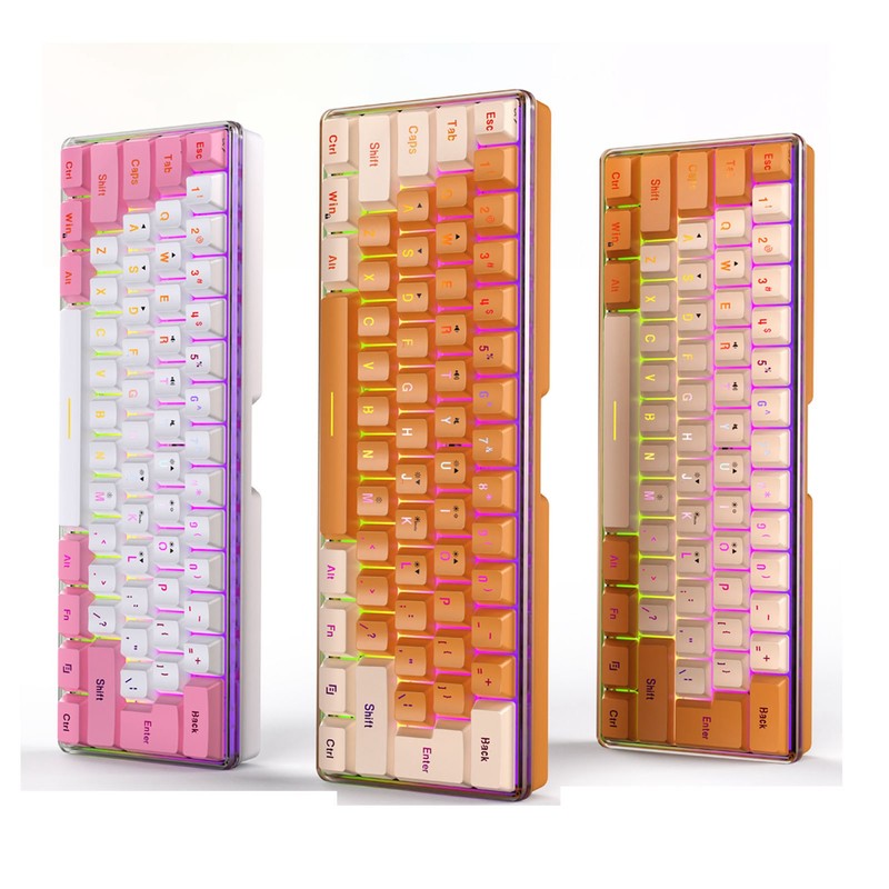 60% Wired Gaming Keyboard RGB Mini Keyboard Imitated Mechanical Technique