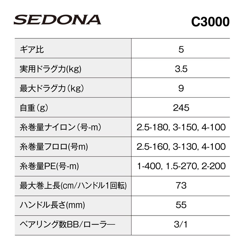 Shimano 23 Sedona Spinning Reel, C3000