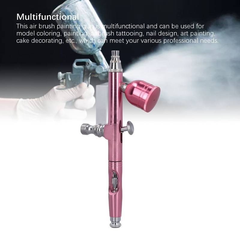 Airbrush Gun Pink 0.3mm Diameter Nozzles Portable Air Brush Painting