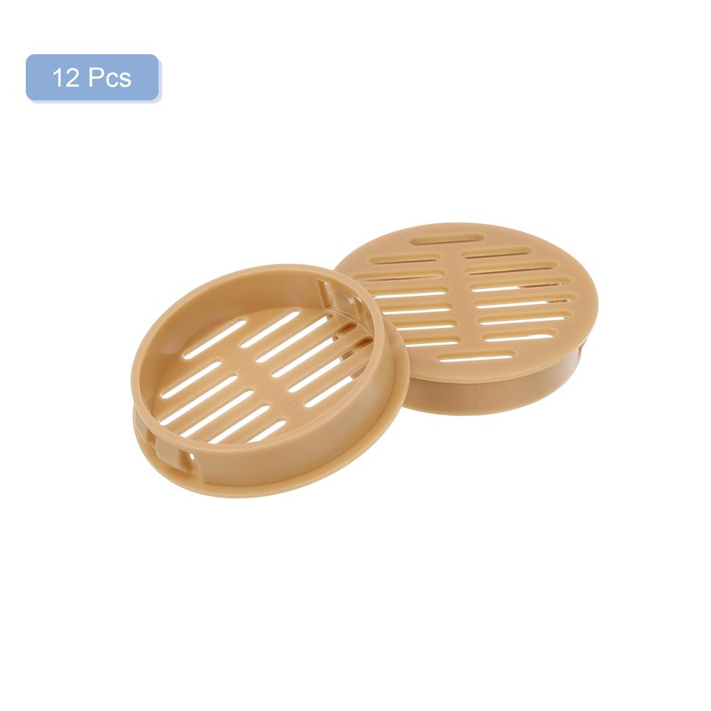 sourcing map 12Pcs 50mm/1.97" Circular Soffit Air Vents, Plastic Soffit