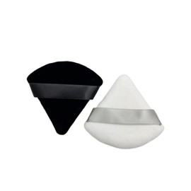 BeeSpring 2 Pcs Hot Soft Cotton Makeup Puffs Mini Face Makeup Sponge Face Triangle Powder Puff(2 Pcs/Set)