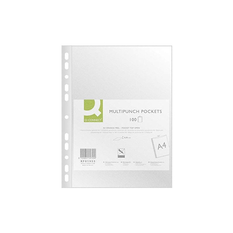 Q-Connect 19390 Polypropylene Document Holders with Punched Eco-Textured Antistatic A4