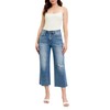 Judy Blue High Waist Back Pocket Embroidery Raw Cut Hem