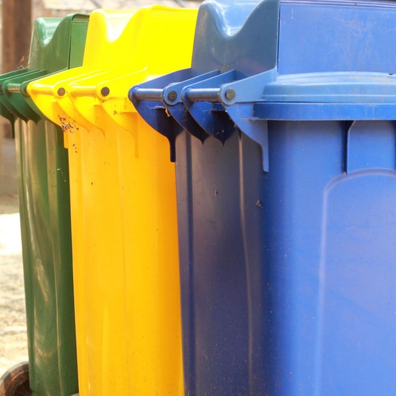 HOMSFOU Pack of 5 Rubbish Bin Locking Lids for Wheelie