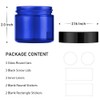 2 oz Blue Glass Jars with Lids, Bumobum 3 pack