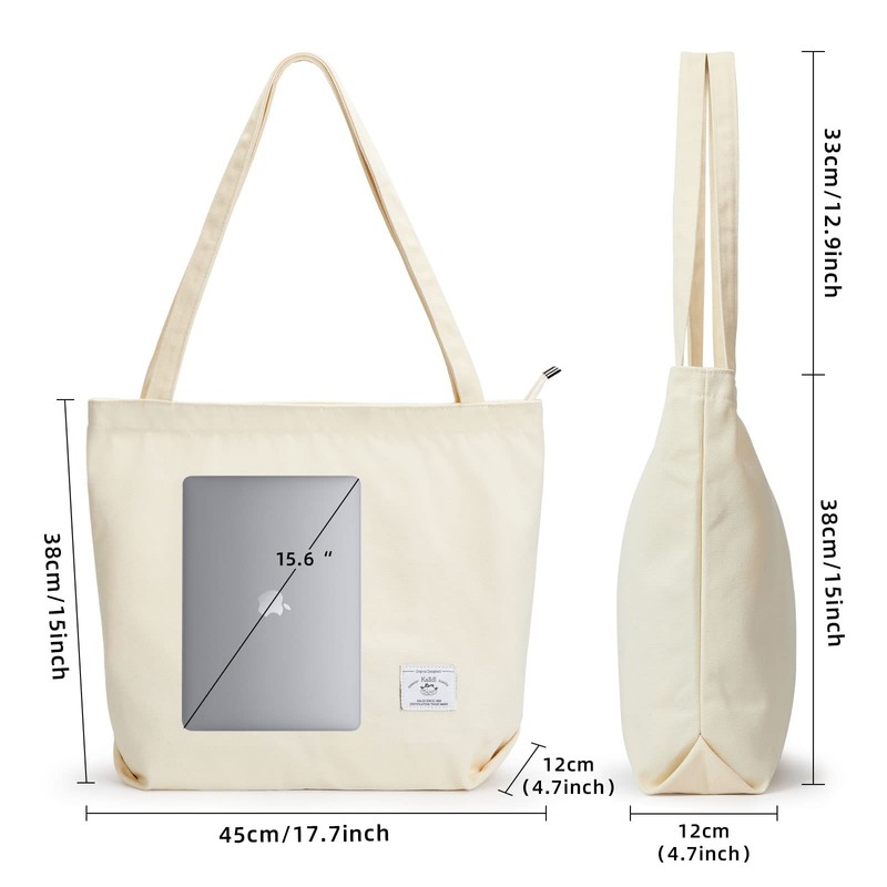 KALIDI Women's Tote Bag, Shoulder Bag, Large Size, Canvas Tote,