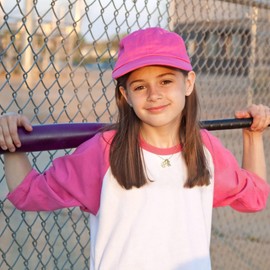 Drogomen Softball Necklace Gifts for Women Dainty 14K Gold Initial I Softballs Pendant Necklace Sports Accessories Jewelry Softball Party Favors for Teens Age 8-12 Daughter Granddaughter (I)