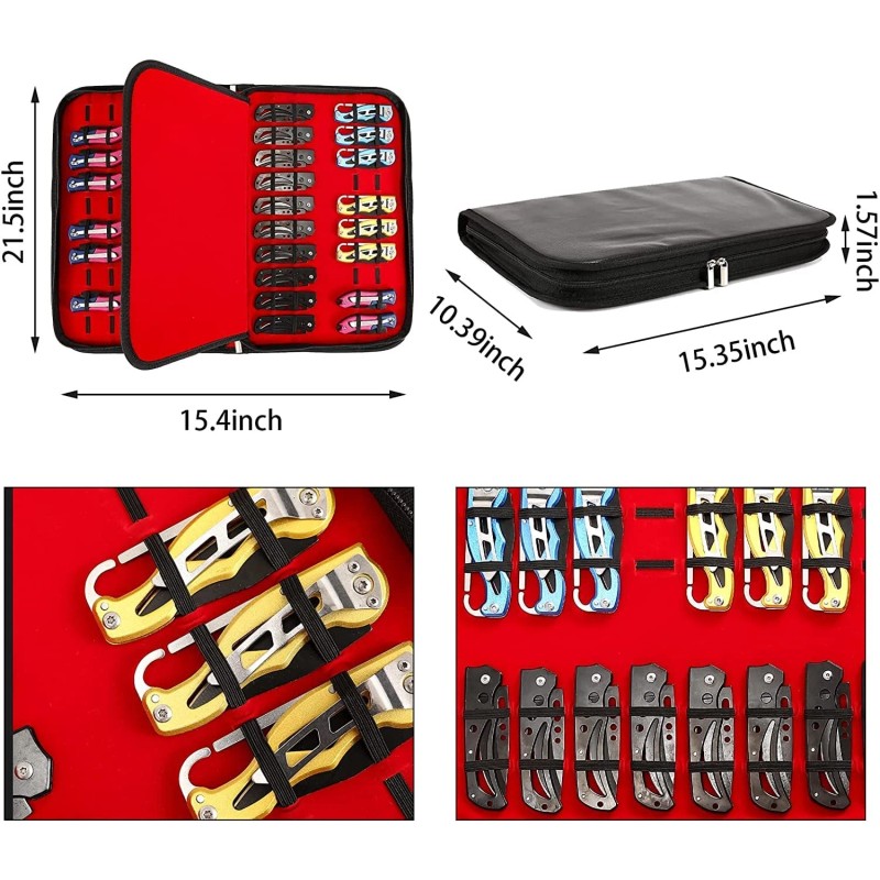 Hersent Pocket Knife Storage Case,folding Knife Pouch Carrier Holder,4