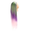 Green Purple Gradient Wig Hair Mannequin Head Hairdressing Styling Training
