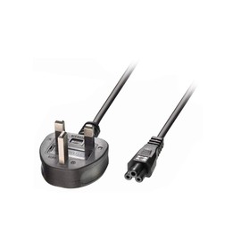 AJP® New Clover Leaf 1M IEC-C5 Socket AC Power Cord Cable Lead 3 PIN Connector UK Plug With 12 Months Warranty UK Dispatch