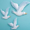 Healifty 3pcs Resin Seagulls Mediterranean Birds Wall Hanging for Home