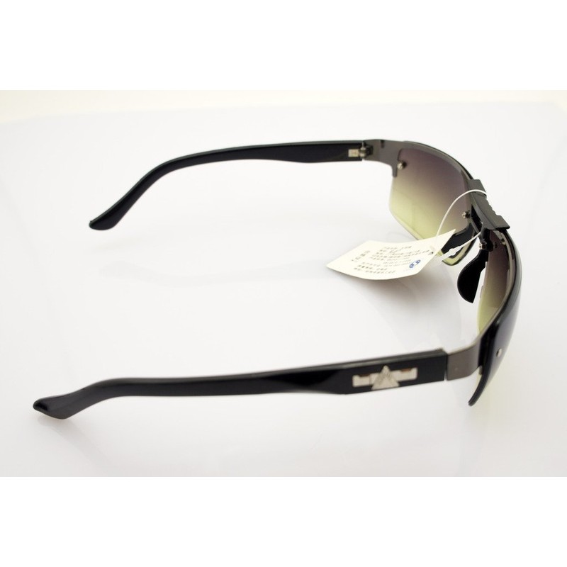 HAND 185 Stylish Unisex Sunglasses with Silver Temple Motif -