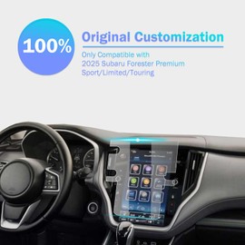 pzswuxie Screen Protector for 2025 Subaru Forester Premium/Sport/Limited/Touring 11.6 Inch Tempered Glass Protective Film Navigation Display Accessories Cover 9H HD Anti-Fingerprint