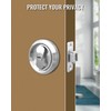 Silver Pocket Door Lock with Key and 2 3/8" 60mm