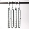 Set of 4 Space Saving Clothes Hangers - Grey Durable