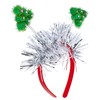 Lux Accessories Holiday Christmas Tree Tinsel Head Bopper Plastic Headband