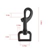 Swivel Eye Bolt Snap Hooks - Black Heavy Duty Dog