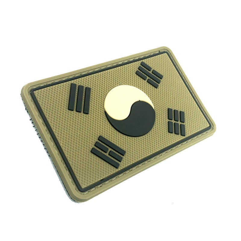 South Korea Brown Flag Paintball Airsoft PVC Morale Patch