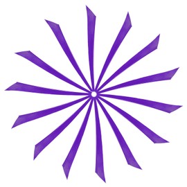 YELARXI Arrow Vanes Turkey Archery Arrows Feathers Fletching, 6 Inch Left Wing Fit for Hunting Target Shooting (20Pcs, Purple)
