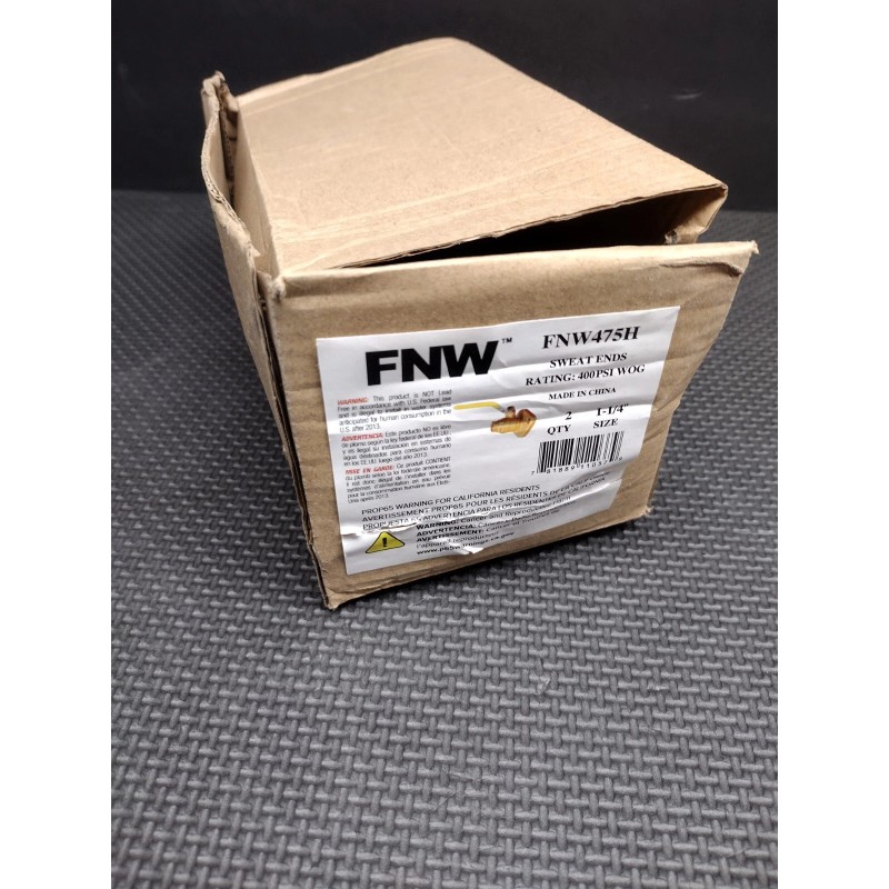 FNW Figure 475 Ball Valve Full Port Sweat 400# Brass