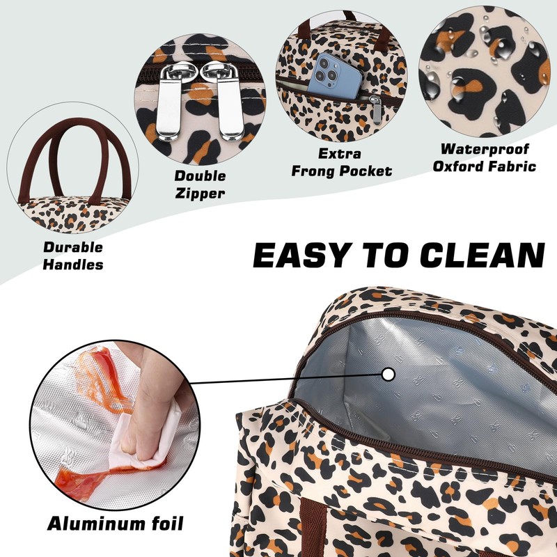 BALORAY Lunch Bag for Women Men Cute Reusable Insulated Lunch