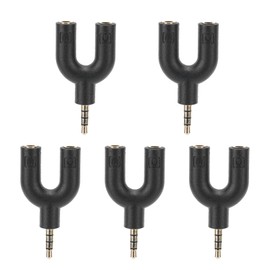 Adaptador Tipo U, 5 Piezas Adaptador Tipo U Auriculares Micrófono Divisor Cable De Audio Distribuidor Conector Giratorio