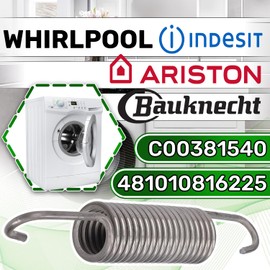 Spring for drum washing machine with original code 481010816225 481010730044 for Whirlpool C00381540 C00375027 for Indesit - warranty 5 years - ONIX TECH