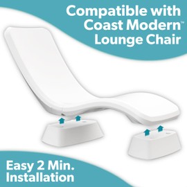 GoSports Coast Modern Weighted Riser Kit for Lounge Chair - Use in Pool or On Patio