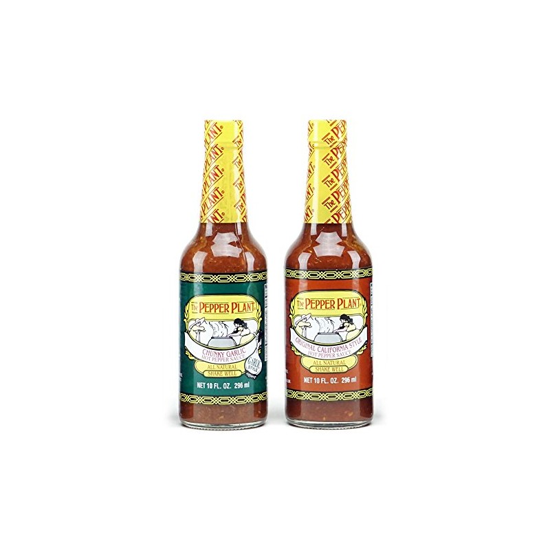 The Pepper Plant Original & Chunky Garlic Hot Sauce Combo