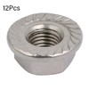 TOP-VIGOR 12Pcs M8 x 1mm Fine Thread Flange Nuts, 304