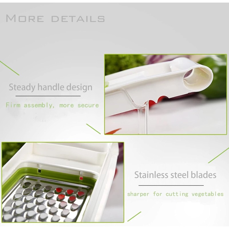 ADODU Graters For Kitchen, Cheese Grater with Container, Mandoline Slicer