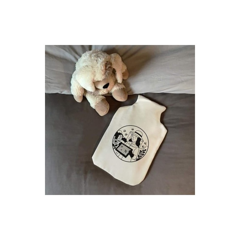 'Beekeeper with Bees' Hot Water Bottle Cover (HW00041677)