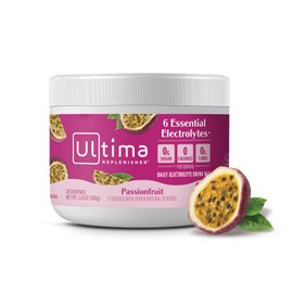 Ultima Replenisher Bebida en polvo con electrolitos diarios – Maracuyá, 30 porciones – Hidratante en polvo con 6 electrolitos clave y oligoelementos –