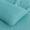 Chezmoi Collection Austin 3-Piece Oversized Bedspread Coverlet Set (Queen, Turquoise)