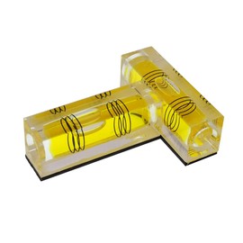 Magnetic Function T-Shaped Mini Level Platform can be Used with a Small Level, Horizontal Bubble Beads of 52 * 76mm (Brown (Magnetic))