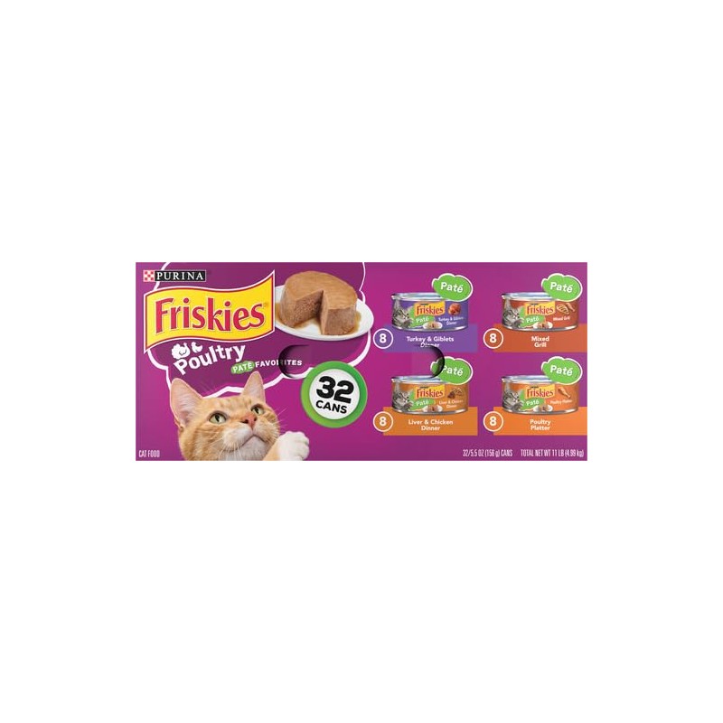 Purina Friskies. Classic Pate - Comida para Gatos, Paquete Variado,